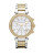 Michael Kors Mid Size Silver and Gold Tone Stainless Steel Parker Chronograph Glitz Watch - TWO TONE