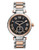 Michael Kors Mid Size Silver and Rose Gold Tone Stainless Steel Skylar Chronograph Glitz Watch - Two Tone