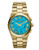 Michael Kors Michael Kors Gold Tone Channing Watch with Genuine Turquoise Dial - Blue