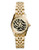 Michael Kors Petite Size Gold Tone Stainless Steel Lexington Three Hand Glitz Watch - Gold