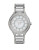 Michael Kors Mid Size Silver Tone Stainless Steel Kerry Three Hand Glitz Watch - SILVER
