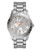 Michael Kors Mid Size Silver Tone Stainless Steel Layton Three Hand Glitz Watch - Silver
