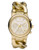 Michael Kors Michael Kors Mid-Size Gold Tone Stainless Steel Runway Twist Chronograph Watch - Gold