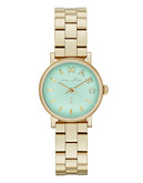 Marc By Marc Jacobs Baker Mini Gold Bracelet With Minty Green Dial - MINT