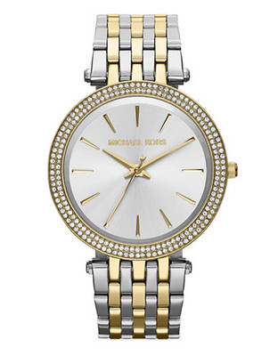 Michael Kors Michael Kors Gold Tone and Silver Tone Glitz Darci Watch - Two Tone