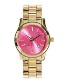 Michael Kors Midsize Goldtone Watch - Pink