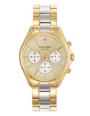 Kate Spade New York Two Tone Seaport Chronograph Watch - Two tone Colour