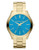 Michael Kors Mid-Size Gold Tone Stainless Steel Slim Runway Three-Hand Watch - Gold