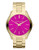 Michael Kors Michael Kors Gold Tone Slim Runway Watch with Pink Dial - Pink