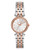 Michael Kors Petite size Rose Gold Tone and Silver Tone Stainless Steel Darci Three Hand Glitz Watch - Multi