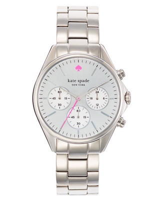 Kate Spade New York Stainless Seaport Chronograph Watch - Silver