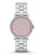 Marc By Marc Jacobs Baker Mini Silver Tone Pink Dial Watch - Silver