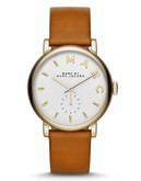 Marc By Marc Jacobs Baker Gold With Tan Leather Strap - Tan