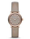 Marc By Marc Jacobs Baker Rose Gold With Grey Leather Strap - Grey