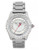 Betsey Johnson Womens Baguette Crystal Set Dial and Silver Bracelet Watch Standard BJ0030101 - Silver
