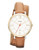 Fossil Jacqueline Three Hand Date Leather Watch   Tan - Brown
