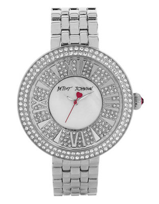 Betsey Johnson Ladies Stainless Steel Watch - Silver