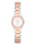 Skagen Denmark Klassic Silver & Rose Gold Tone Link watch with crystals under the dial - Two Tone