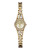 Guess Ladies Soft Gold Tone Watch with Crystal 21mm W0132L2 - GOLD