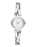 Dkny Polished Silver Stainless Steel Watch - SILVER