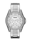 Fossil Riley Stainless Steel Watch - Silver