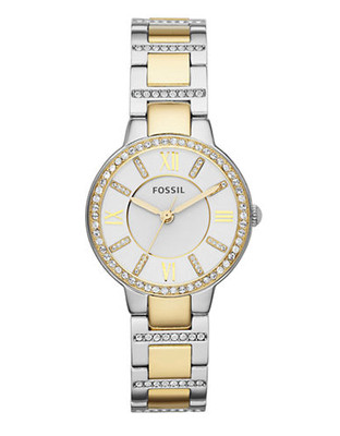 Fossil Virginia Three-Hand Stainless Steel Watch - Two-Tone - Two Tone