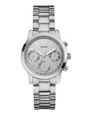 Guess Ladies ChronographLook Silver Tone Watch 36.5mm W0448L1 - SIlver