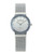 Skagen Denmark Stainless Steel Mesh Bracelet With Light Blue Watch - Silver