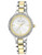 Anne Klein Two Tone Round Watch and Band with Bezel Crystals - Two Tone