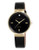 Anne Klein Ladies Gold Tone and Black Watch with Leather Strap - Black