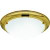 Eclipse Collection Polished Brass 3-light Flushmount