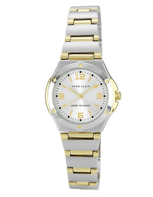 Anne Klein Two Tone Matte And Shiny Round Watch - Two Tone Colour