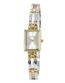 Anne Klein Two tone rectangular ladies dress watch with large link bracelet - Two Tone