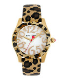 Betsey Johnson Leopard Printed Watch - Leopard Print