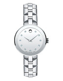 Movado Ladies Sapphire Watch - Silver