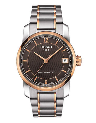 Tissot Womens Titanium Automatic Standard Watch - Two Tone