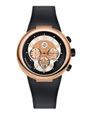 Philip Stein Large Rose Gold and Black Chronograph Active Watch - Rose Gold