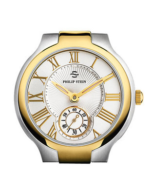 Philip Stein Large Round Two-tone Gold Plated Watch Head - Two-Tone