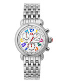 Michele Tahitian White Ceramic and Stainless Steel Diamond - Silver