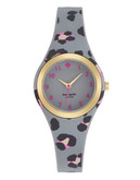 Kate Spade New York Rumsey Neon Leopard Print Watch - Grey