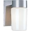 Satin Aluminum 1-light Wall Lantern