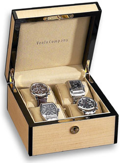 Venlo Blond Collection Fiddleback Maple 4 Watch Case