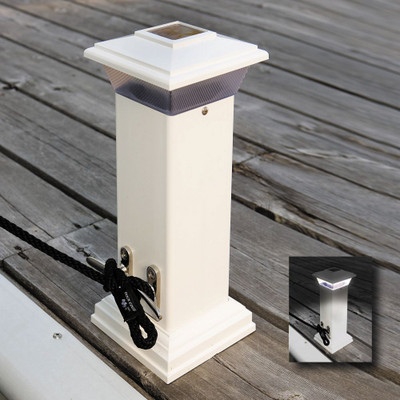 Dock Light Solar, With Cleat And Solar Light