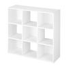 White Stackable 9 Cube Organizer