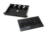 ADESSO ACK-730PB-MRP Black Touchpad Keyboard w/ 19" 1U Rackmount Keyboard Drawer