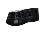 ADESSO PCK-308UB Black Wired Tru-Form Pro -Contoured Keyboard with Built-In Touchpad and Hot Keys