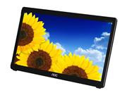 AOC e1649Fwu Black 16" (15.6" viewable) 16ms Widescreen LED Backlight LCD Monitor
