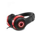 Boomphones Phantom Headphones - Convertible Hi-Fi Headphones with Integrated External Boombox Functionality (Black w/Polished Red)
