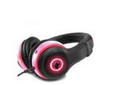 Boomphones Phantom Headphones - Convertible Hi-Fi Headphones with Integrated External Boombox Functionality (Black w/Polished Pink)