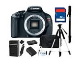 Canon EOS REBEL T3i Black 18 MP Digital SLR Camera (Body Only), Everything You Need Kit, 5169B001